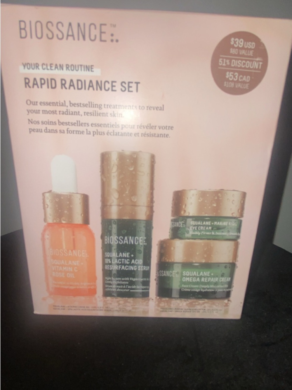 Biossance Pink & Green Rapid Radiance Set